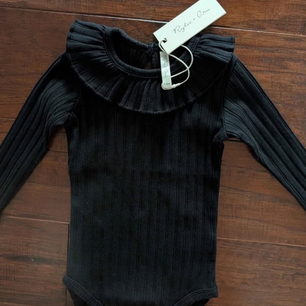 6-12m Rylee & Cru Ruffle Collar Bodysuit - Picture 3 of 4